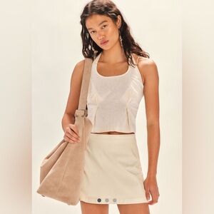 Free People Melted Away Cotton Linen Top